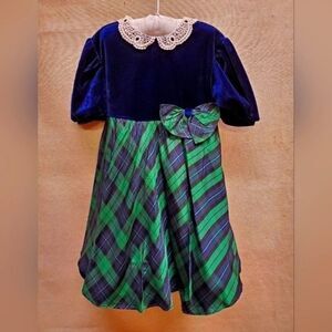 Vintage Classic Little Bitty Plaid Dress in Size 4T